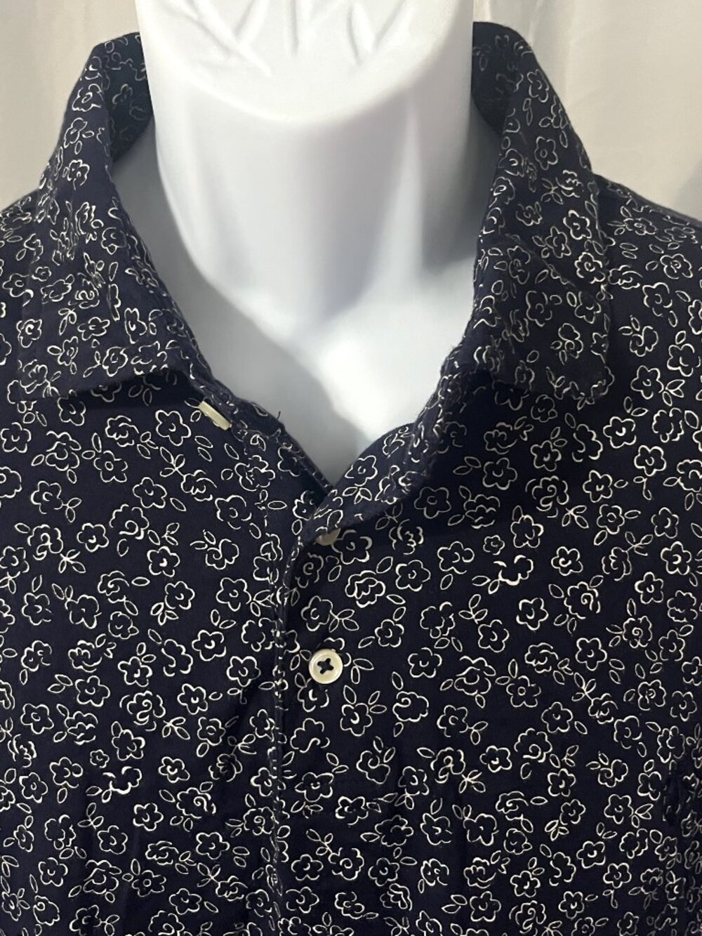 ⛳ Polo Ralph Lauren Men’s Blue White Floral Golf Polo Shirt XXL 🌺